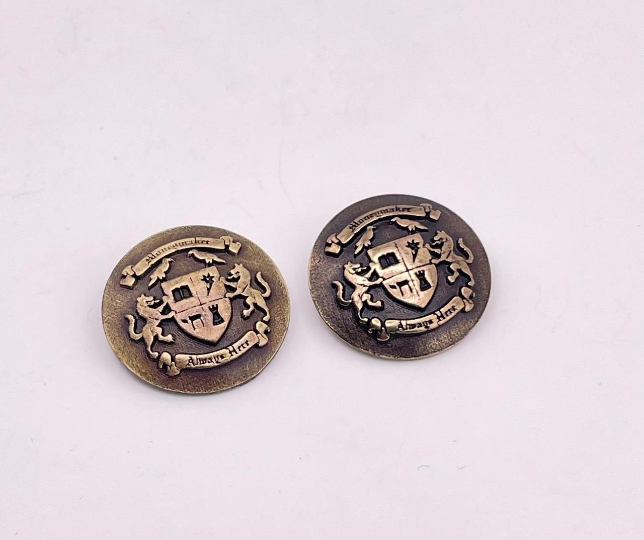 20mm Custom Metal Shank Buttons for Jackets, Coats, Dresses, Blazers, Clothing | Custom Decorative Buttons