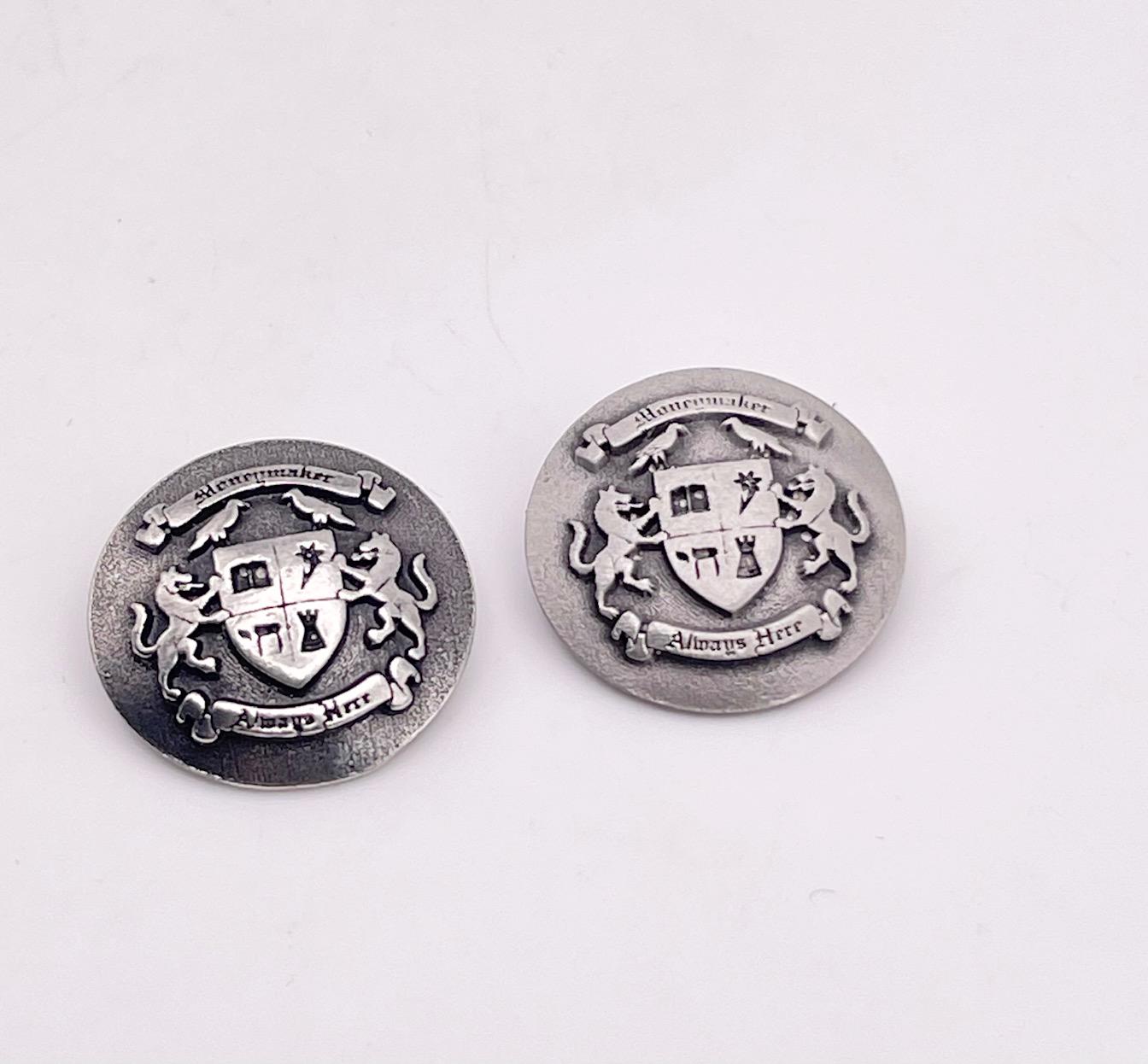 20mm Custom Metal Shank Buttons for Jackets, Coats, Dresses, Blazers, Clothing | Custom Decorative Buttons